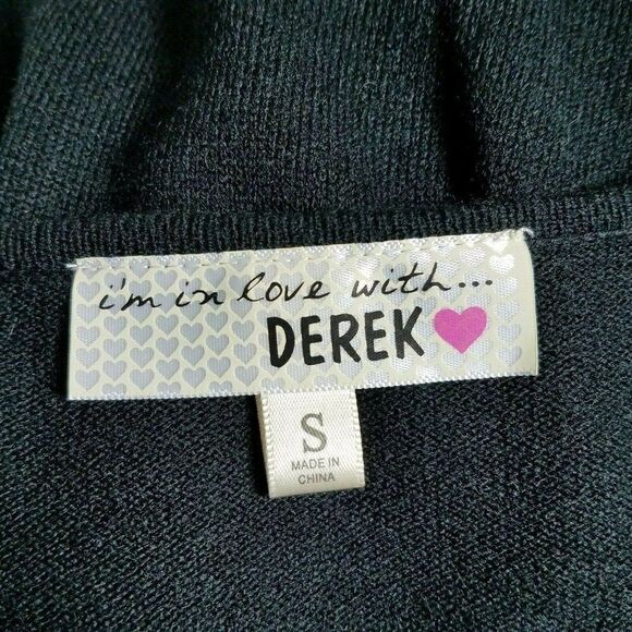 DEREK Heart Sweater Dress Size Small Black Multicolor - Picture 7 of 8